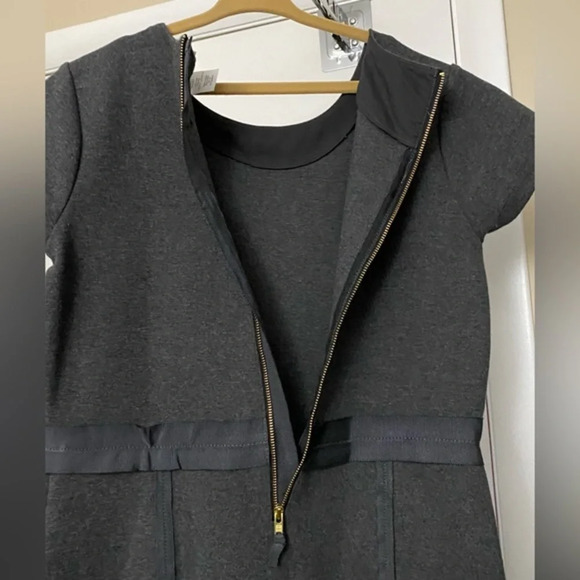 Crewcuts J. Crew Girls Gray Jewel Neckline Dress Size 14 - Picture 6 of 8